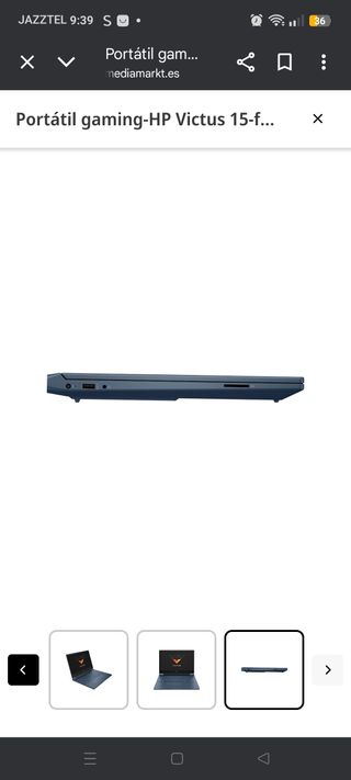 Portátil gaming HP Victus gris spacial