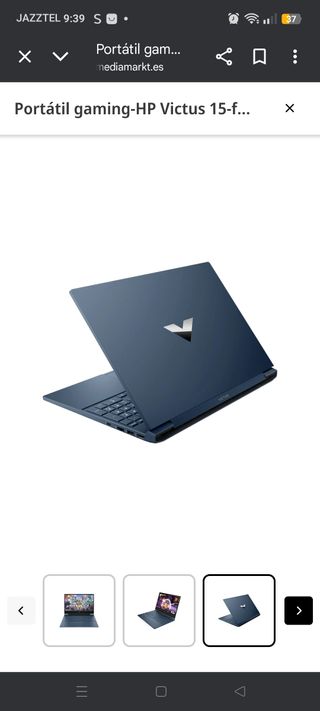 Portátil gaming HP Victus gris spacial