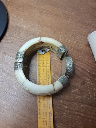 Pulsera Vintage Beige y Plateada