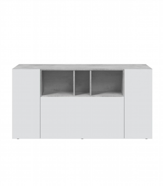 Aparador Buffet 3 Puertas. Cemento/Blanco Artik
