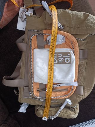 Bolso Mochila Voyager Desigual Beige/Naranja