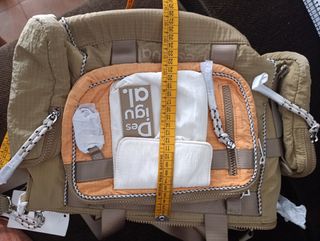 Bolso Mochila Voyager Desigual Beige/Naranja