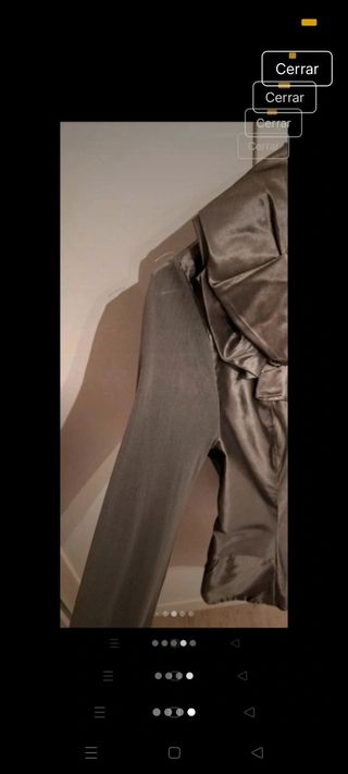 Conjunto de traje gris y verde