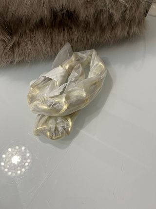 Borsa tracolla pelliccia sintetica beige/marrone