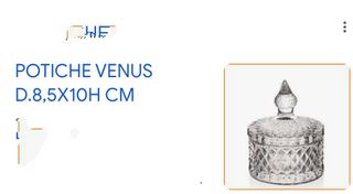 Potiche Venus in Vetro Trasparente