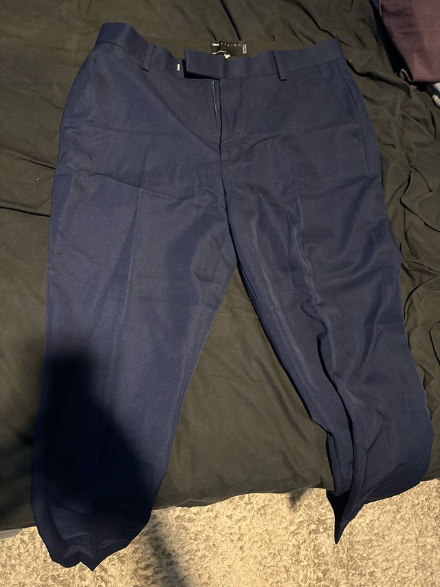 Pantalón de traje ASOS azul hombre