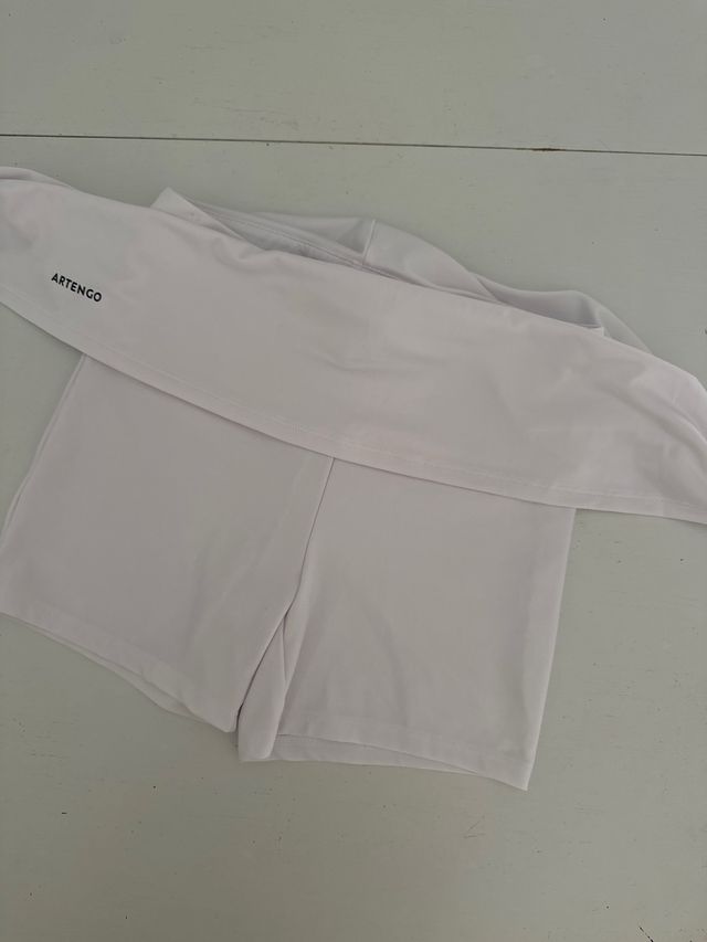 Falda de pádel ARTENGO blanca