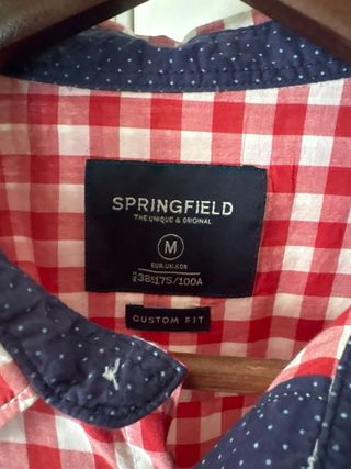 Camisa Springfield cuadros rojos Talla M