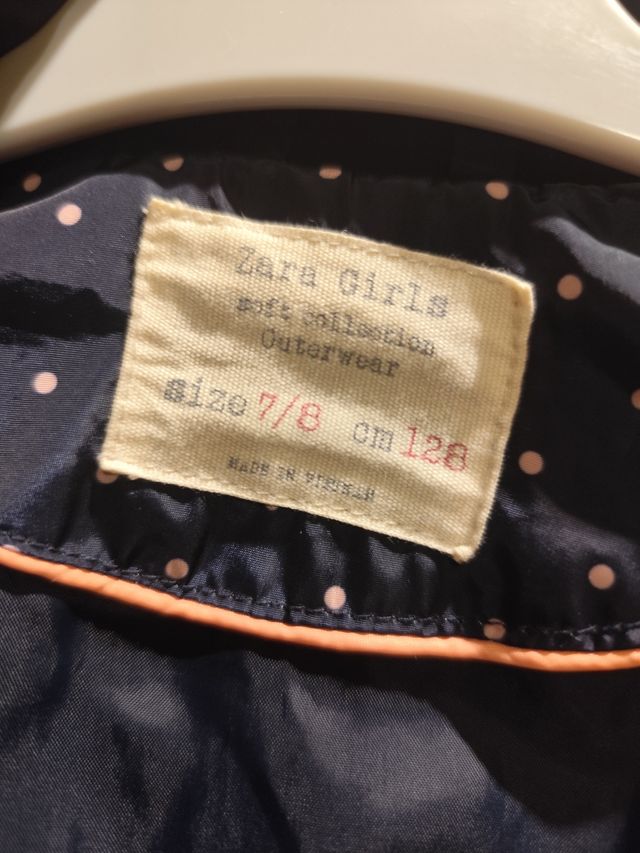 Abrigo Zara,  niña Talla 7-8