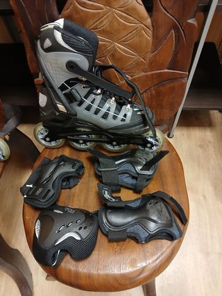 Patines en línea Rollerblade + protecciones