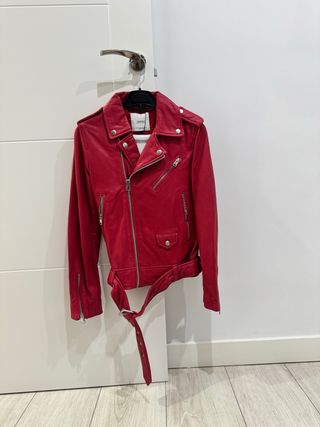 Chaqueta Biker Roja Mango