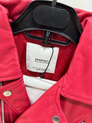 Chaqueta Biker Roja Mango
