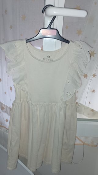 Vestido de verano beige niña talla 4-6