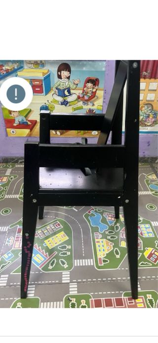 Trona de madera negra Ikea