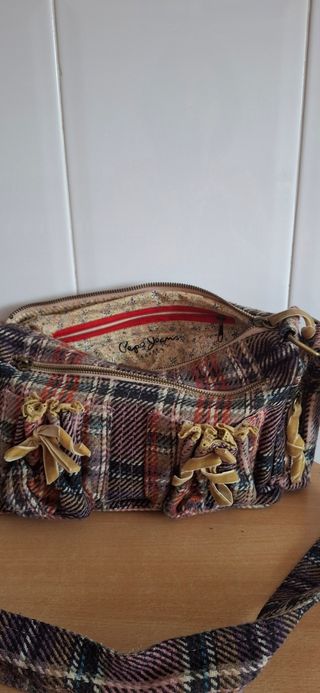 Bolso Pepe Jeans cuadros tela