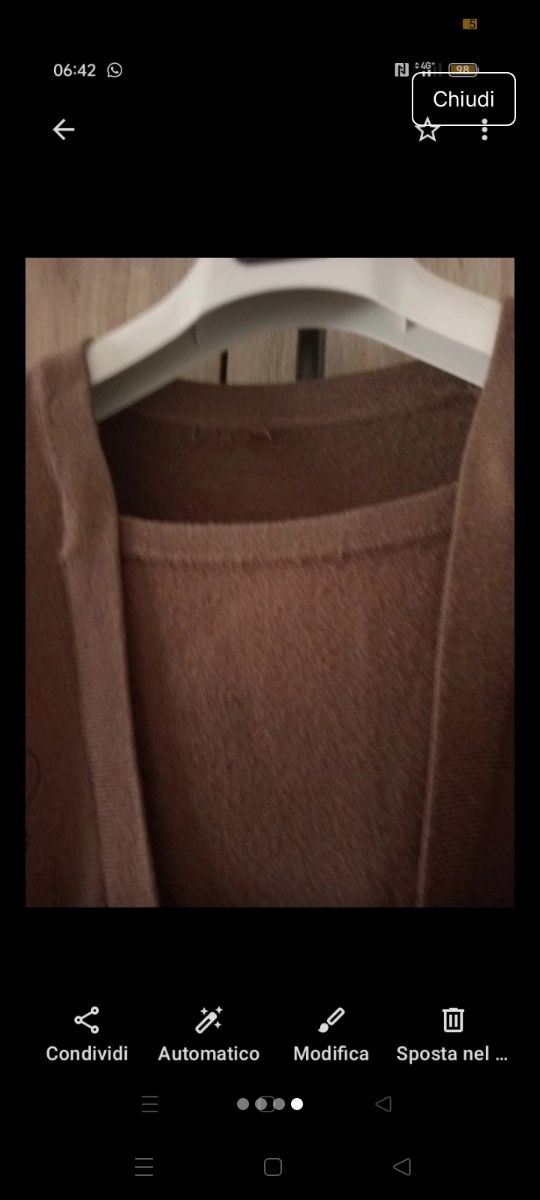 Blusa donna marrone con fiori