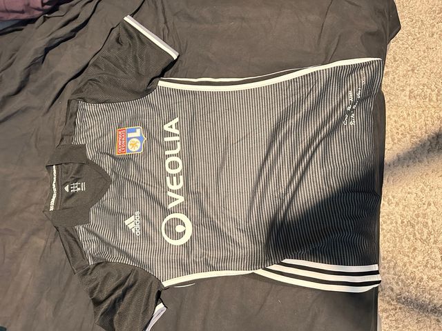 Camiseta Olympique Lyonnais Adidas Negra Hombre