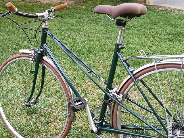 Bicicleta verde clásica BH .