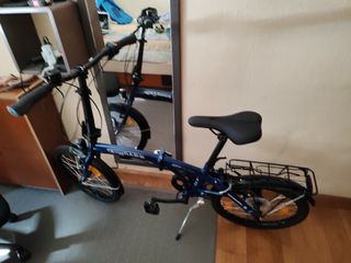 Bicicleta plegable azul