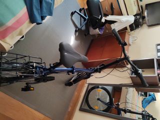 Bicicleta plegable azul