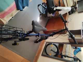Bicicleta plegable azul