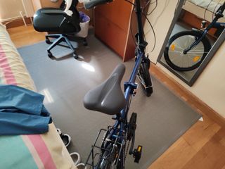 Bicicleta plegable azul