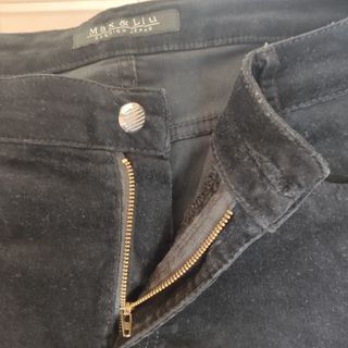 Max & Liu Pantalone Velluto Nero Donna Tg 50 IT