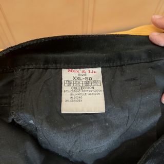 Max & Liu Pantalone Velluto Nero Donna Tg 50 IT