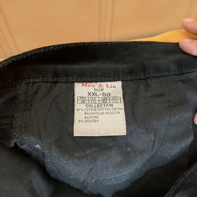 Max & Liu Pantalone Velluto Nero Donna Tg 50 IT