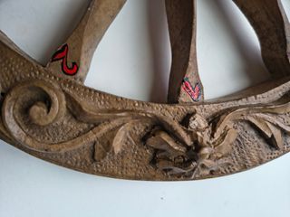 Orologio Ruota Carrettino Siciliano in Legno