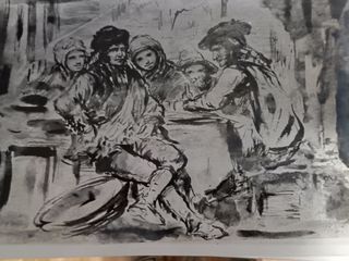 Dos aguadas de E. Lucas enmarcadas