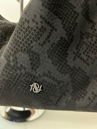 Borsa Regina Schrecker nera effetto pitone