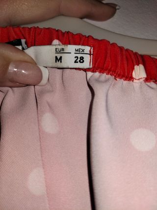 Camisa top de lunares roja y blanca