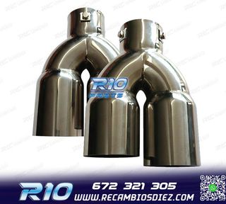 PACK 2 COLAS ESCAPE REDONDA DOBLE ACERO INOX
