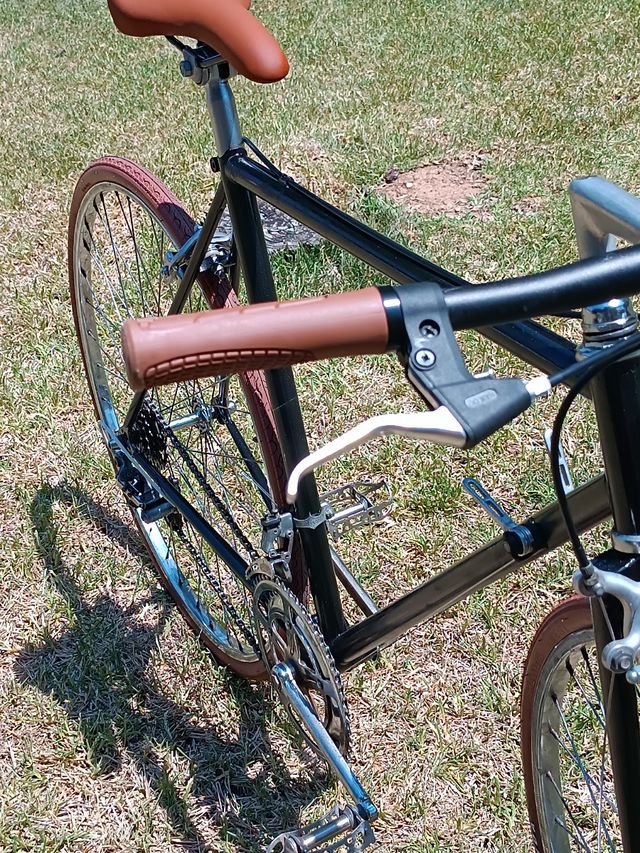 Bicicleta de ciudad negra