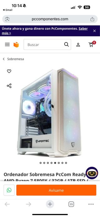 Ordenador Sobremesa AMD Ryzen 7 5800X + 4060ti