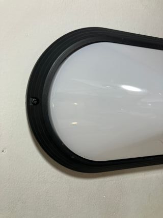 Lampada parete plastica nero IP65