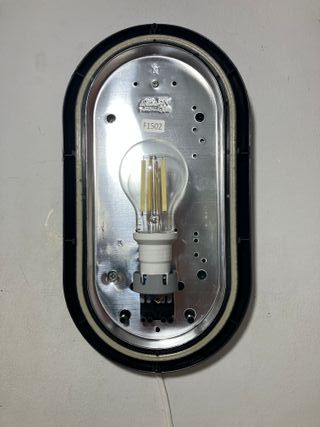 Lampada parete plastica nero IP65