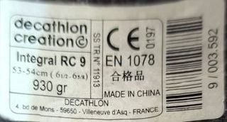 Casco Integral Decathlon Negro/Rojo Talla XS