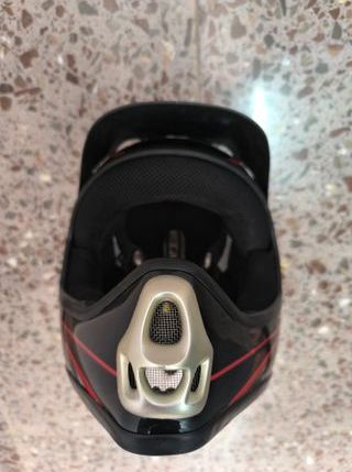 Casco Integral Decathlon Negro/Rojo Talla XS