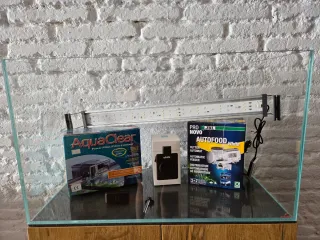 Acuario cristal óptico + mueble y regalos