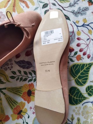 Manolo Blahnik Bailarinas Rosa Talla 39,5