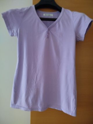 Camiseta manga corta kelrebec morada Talla M