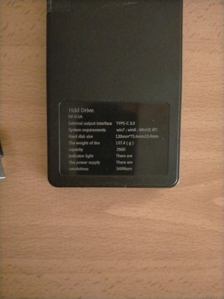 Disco Duro Externo 250GB USB-C 3.0