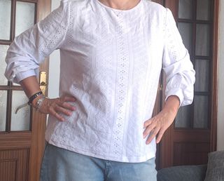Camisa blanca mujer manga larga