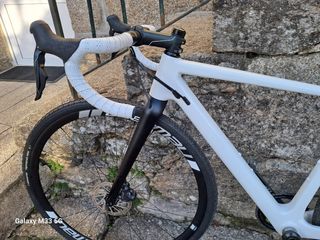 Bicicleta Ciclocross/Gravel Blanca Talla S.