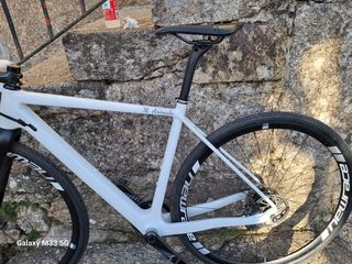 Bicicleta Ciclocross/Gravel Blanca Talla S.