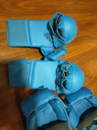 Protecciones Karate Kamikaze Guantes y Espinillera