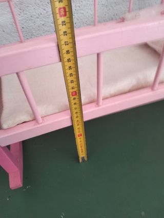 Cuna Mecedora Rosa para Muñecas