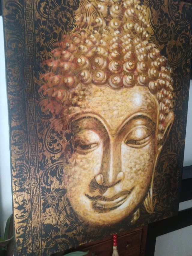 Stampa Quadro Buddha dorata e marrone